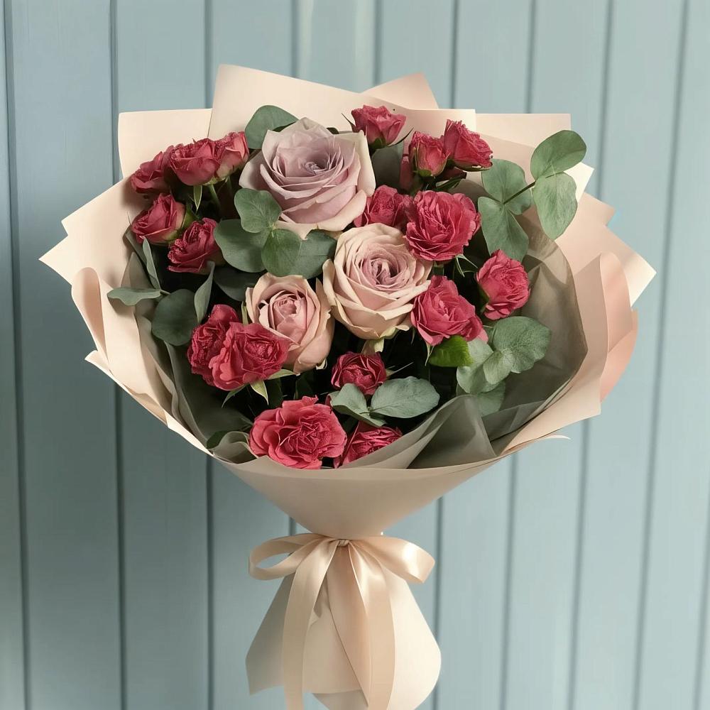 Букет цветов из: Гвоздики и Розы в Марксе