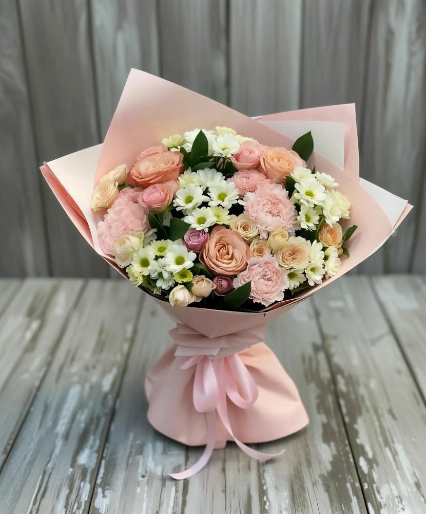 Букет цветов из: Гвоздики, Розы и Хризантемы в Марксе