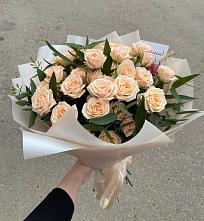 Букет Кремовые розы Латте в Марксе
