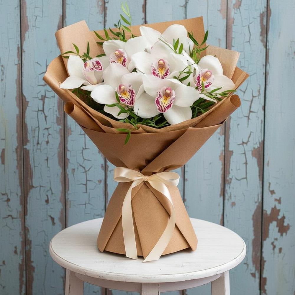 Букет цветов из: Орхидеи и Розы в Марксе