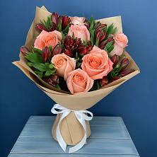 Букет цветов из:  Розы и Альстромерии в Марксе