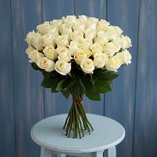 Букет 51 Белая роза Эдлесс Лав в Марксе