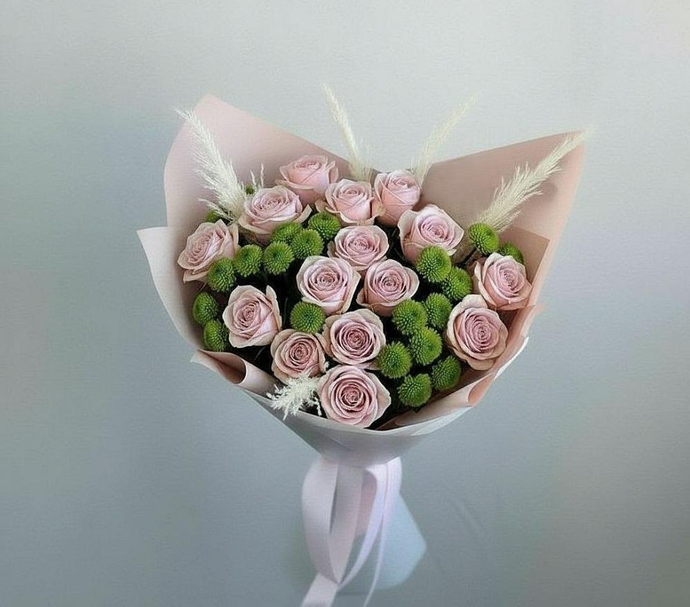 Букет цветов из: Розы и Хризантемы в Марксе