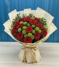 Букет цветов из:  Розы и Хризантемы #REPLACE_PRED# Марксе