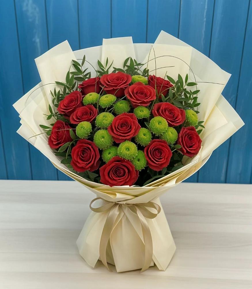 Букет цветов из: Розы и Хризантемы в Марксе