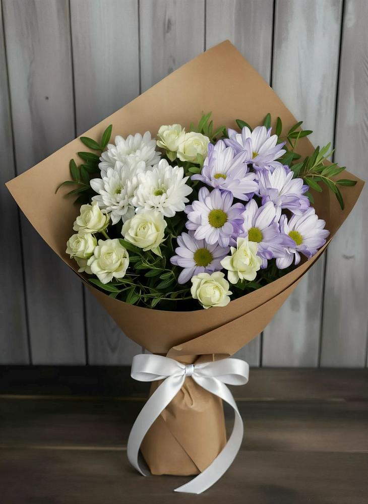 Букет цветов из: Хризантемы и Розы в Марксе
