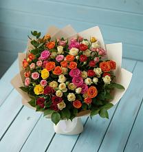 Букет Микс из разноцветных кустовых роз #REPLACE_PRED# Марксе